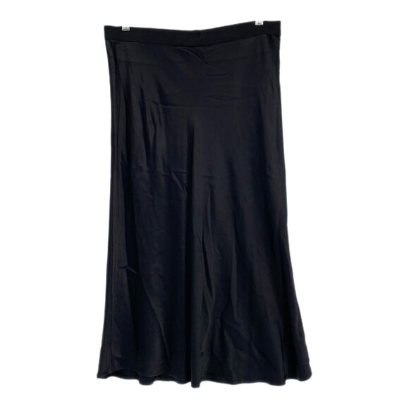 Rails Black Satin Midi Skirt | Women’s Size L - Picture 1 of 6